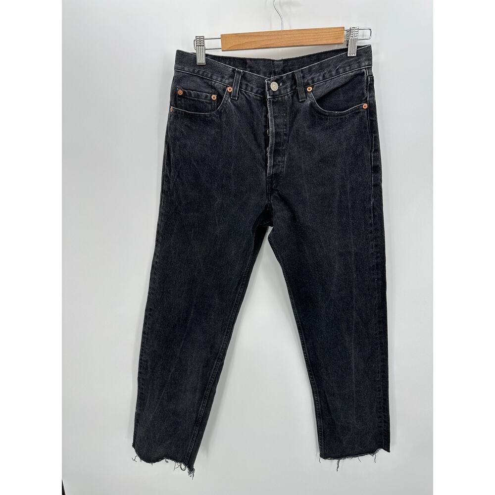 Vtg Levi's‎ 501 1980s Denim Jeans Men 30x31 Button Fly Raw Hem Made in USA #552